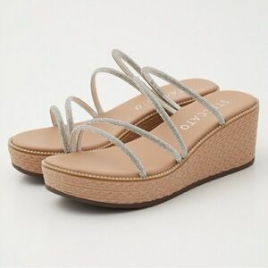 Code Strap Wedge Heel Sandals by STACCATO Size 8